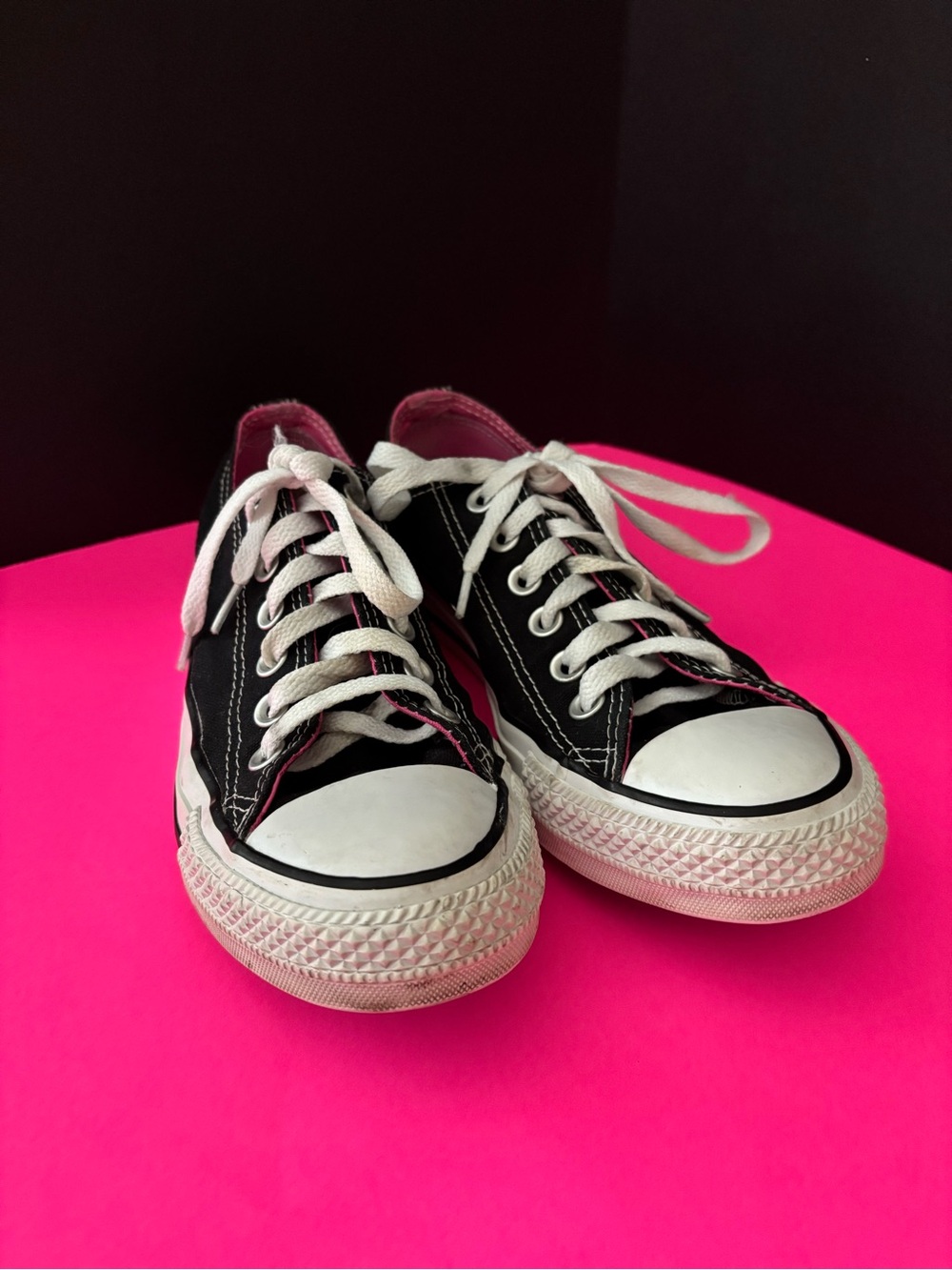 Converse All Star Black and Pink Low Ox Sneakers Size Women’s 7